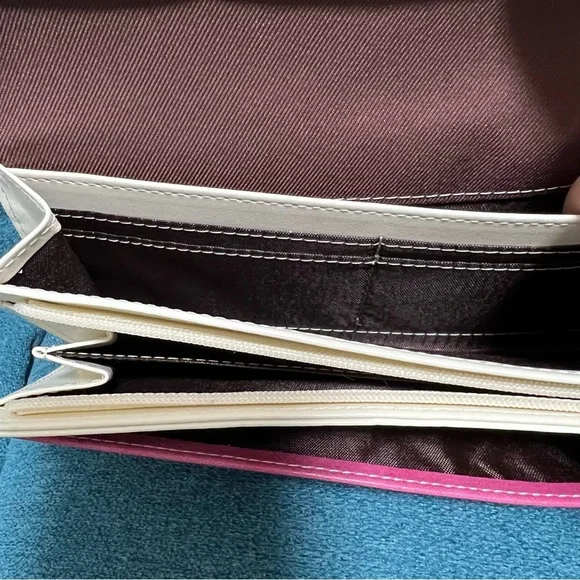 Snoopy Peanuts Multicolor Leather 12 credit cards pockets long Wallet - Picture 8 of 9